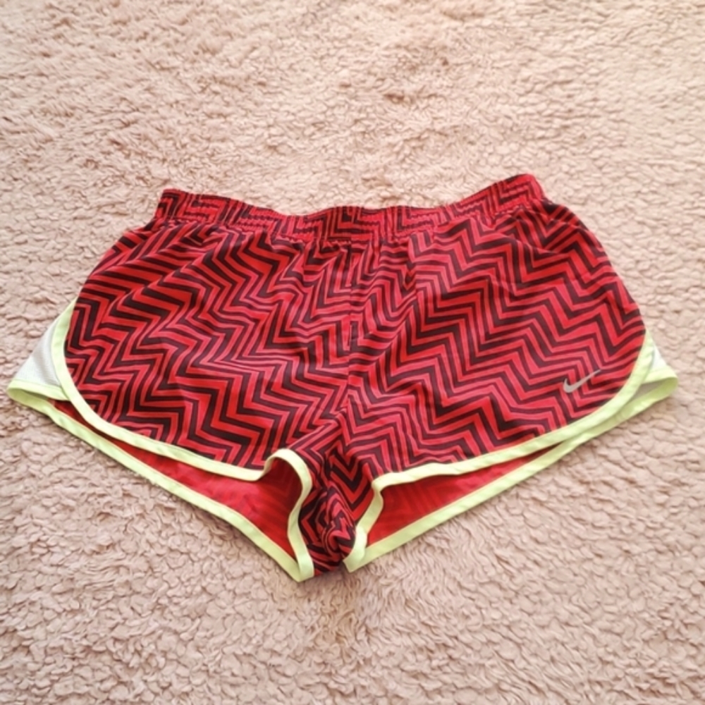 Red Zig Zag Nike Running Shorts